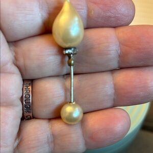 antique Soft Gold Glass Pearl Rhinestone